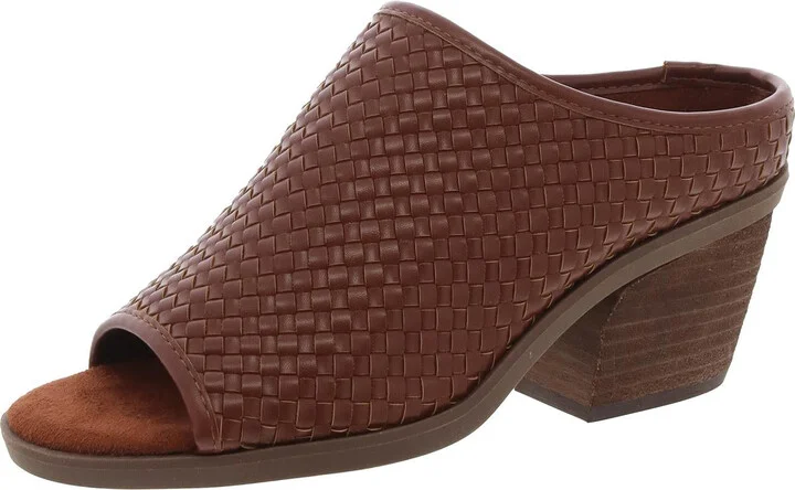 Alivia Womens Slip On Woven Mule Sandals