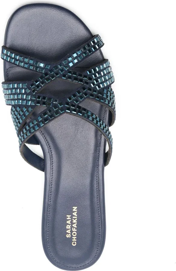 Alix studded leather slides - Image 4