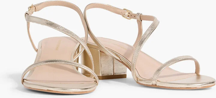 Aliza 50 metallic leather slingback sandals - Image 2