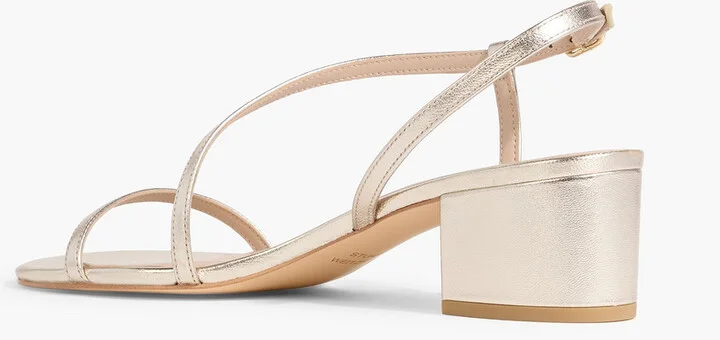 Aliza 50 metallic leather slingback sandals - Image 3