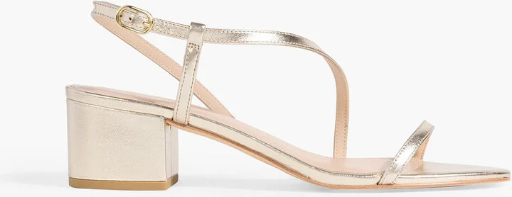 Aliza 50 metallic leather slingback sandals