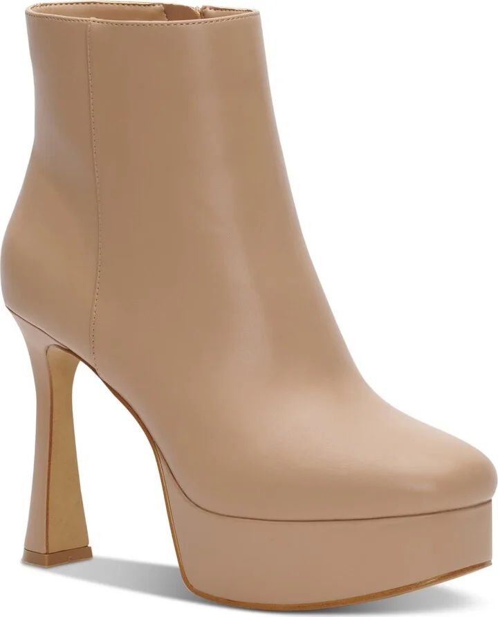 Alize Womens Faux Leather Zipper Booties