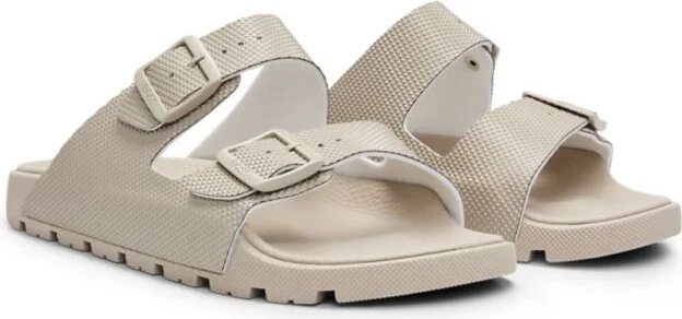 All-gender twin-strap sandals with structured uppers