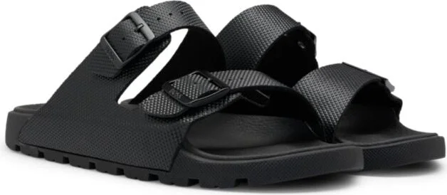 All-gender twin-strap sandals with structured uppers
