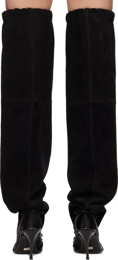 ALL-IN Black Double Thigh High Tall Boots - Image 2