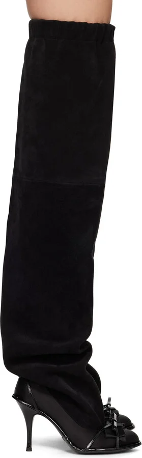 ALL-IN Black Double Thigh High Tall Boots