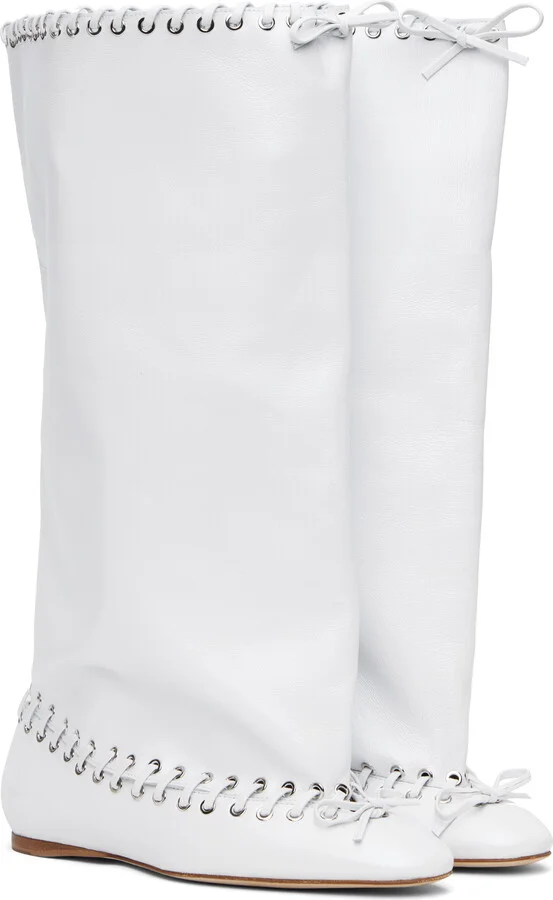 ALL-IN White Level Flat Boots - Image 4