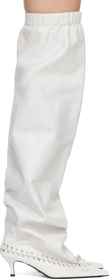 ALL-IN White Level Thigh Soft Tall Boots