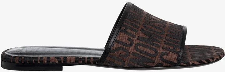 All-Over Logo Flat Sandals