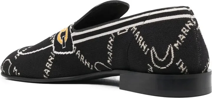 All-Over Logo-Jacquard Loafers - Image 3