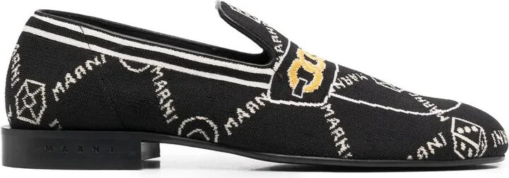 All-Over Logo-Jacquard Loafers