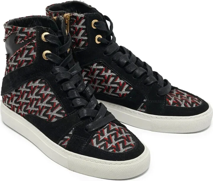 All-Over Logo Lace-Up Sneakers - Image 2