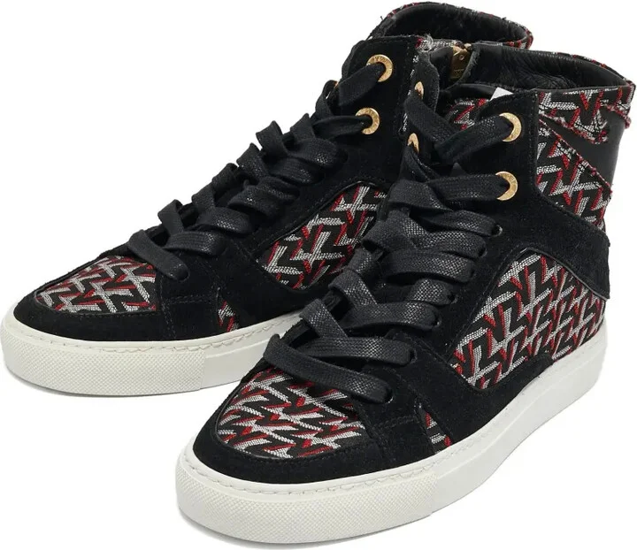 All-Over Logo Lace-Up Sneakers - Image 5