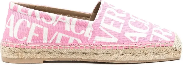 All-Over Logo Print Espadrilles