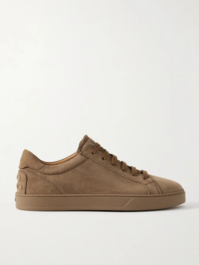 Allacciata Cassetta Rubber-Trimmed Suede Sneakers