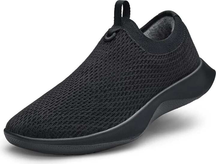 Allbirds Men's Tree Dasher Relay Laceless Everyday Active Sneakers - Natural Black (Natural Black Sole) - 9.5 Medium