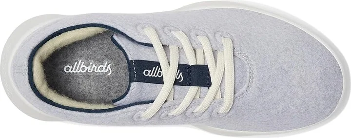 Allbirds Wool Runner 2 Women's Shoes Light Grey/True Navy (Blizzard) : 8.5 B - Medium - Image 2
