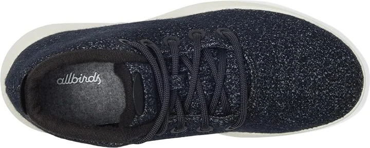 Allbirds Wool Runner-up Mizzle Men's Shoes Dark Grey (Natural White) : 12 D - Medium, Lace/Vinyl/Wool - Image 2