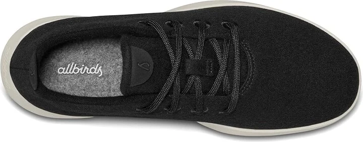 Allbirds Wool Runner Women's Shoes True Black (Cream) : 8 B - Medium - Image 2