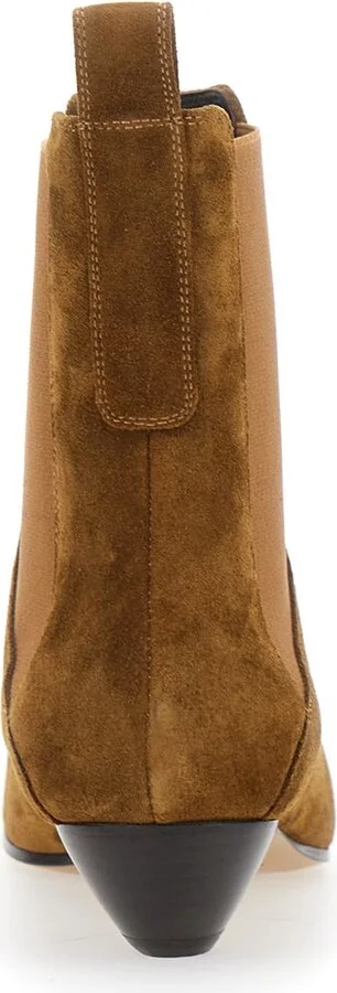 'Allegra Chelsea' Beige Ankle Boots With Elastic Panels In Suede Woman - Image 4