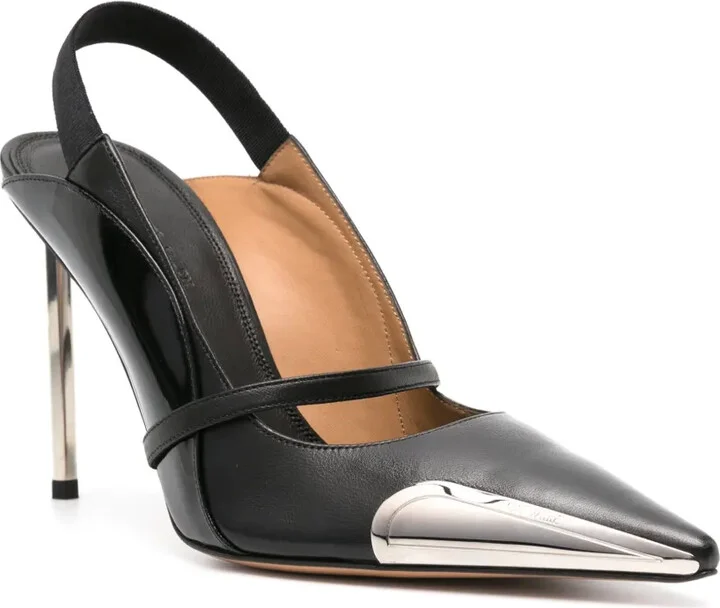 Allen 100mm leather slingback pumps - Image 2