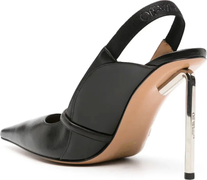 Allen 100mm leather slingback pumps - Image 3