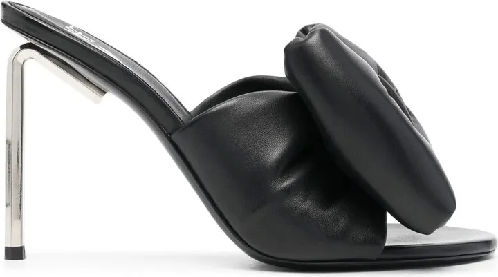 Allen Bow metal heel mules