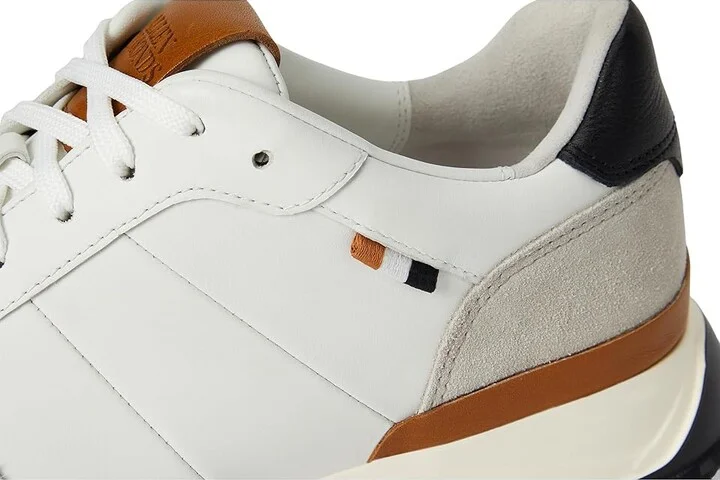 Allen Edmonds Lawson Lace Up Fashion Sneaker Men's Shoes White Leather : 7 D (M) - Image 7