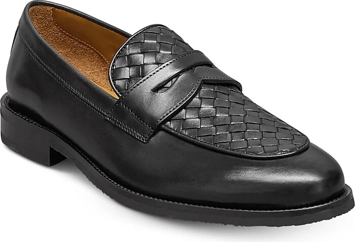 Allen Edmonds Men's Como Leather Woven Slip On Loafers