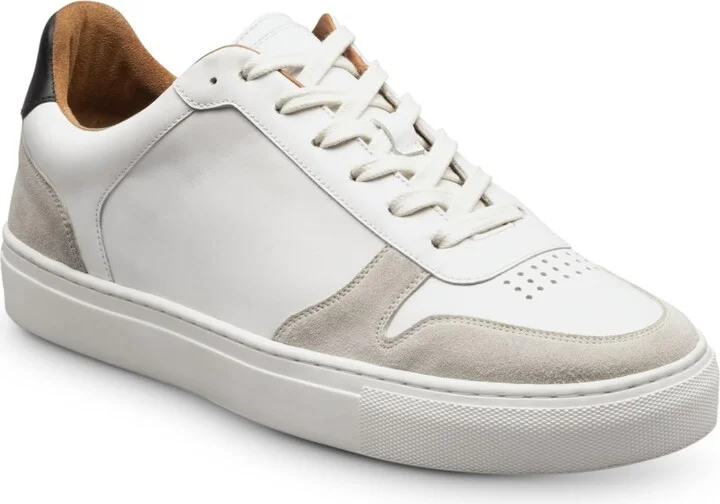 Allen Edmonds Mens Floyd Sneaker White Leather 8 D