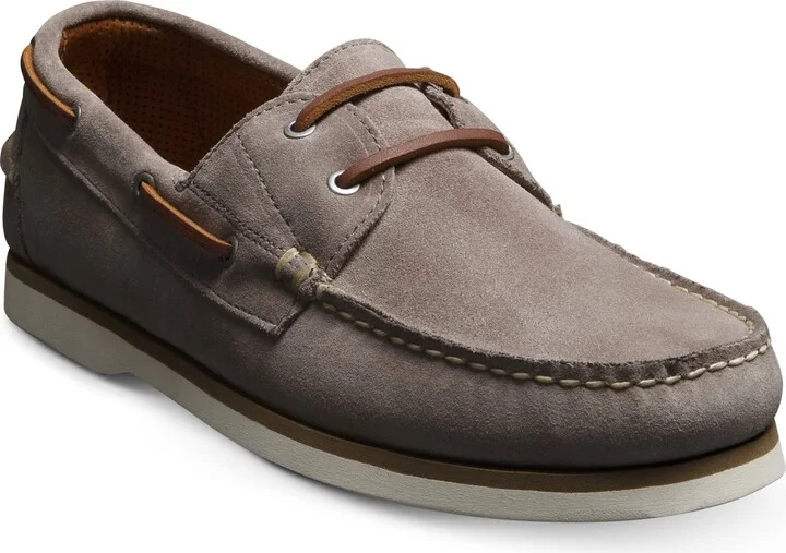Allen Edmonds Men's Force 10 Boat Shoe Pewter Grey Suede 7 D
