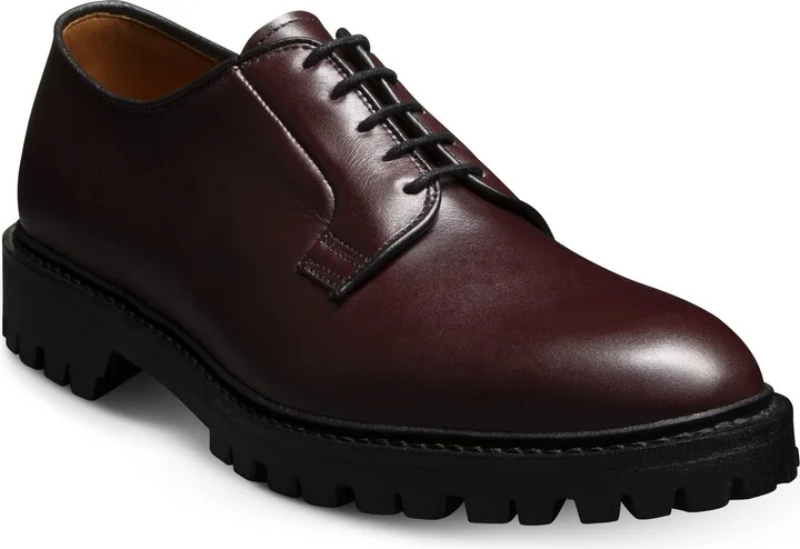 Allen Edmonds Men's Lennon Derby Lug Oxford Burgundy Leather 12 D
