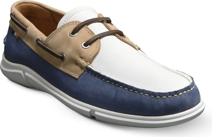 Tan/Navy/White Suede