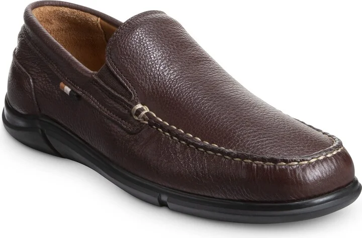 Allen Edmonds Men's Miles Venetian Leather Slip On Comfort Loafer Shoes Brown 8 D