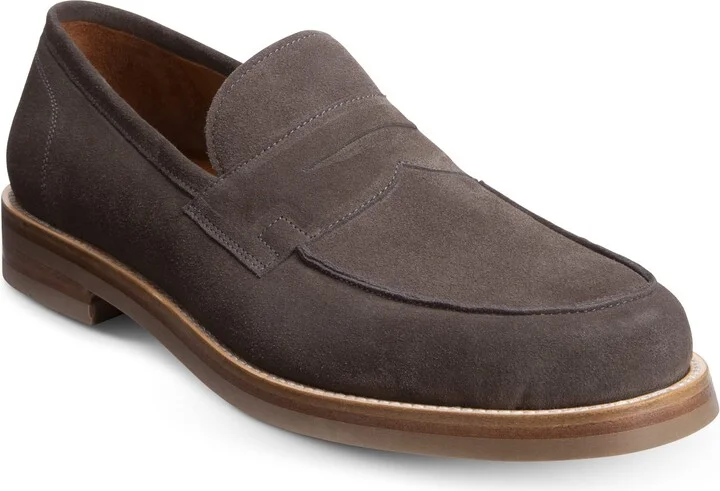 Allen Edmonds Men's Newton Leather Comfort Slip-On Penny Loafer Grey 9 D