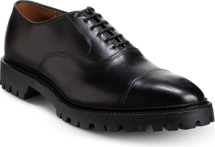 Allen Edmonds Men's Park Avenue Cap Toe Lace Up Leather Oxford Lug Dress Shoe Black 8 D