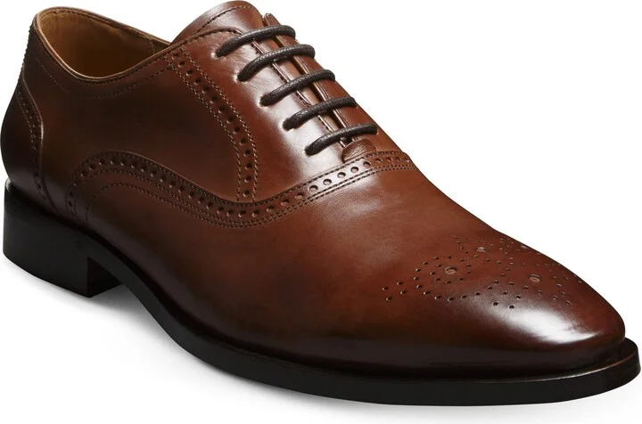 Allen Edmonds Men's Siena Medallion Lace Up Leather Oxford Dress Shoe Chili Leather 13 D