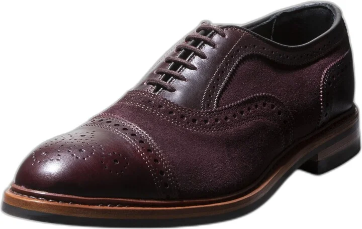 Allen Edmonds Mens Strandmok Oxford Rum Suede/Leather 8 D