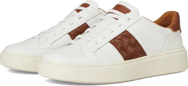 White,woven Luggage Leather