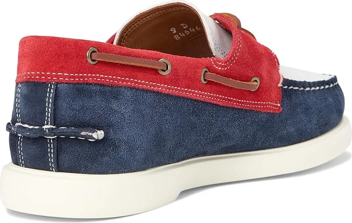 Allen Edmonds Panama Boat Shoes Men's Slip on Shoes Red/White/Blue Leather : 10.5 D (M), Leather/Suede - Image 4