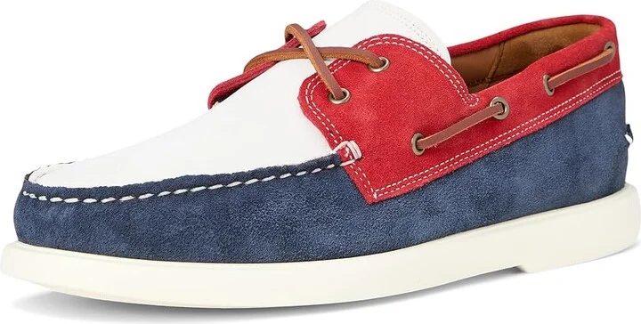 Allen Edmonds Panama Boat Shoes Men's Slip on Shoes Red/White/Blue Leather : 10.5 D (M), Leather/Suede - Image 5