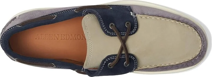 Allen Edmonds Panama Boat Shoes Men's Slip on Shoes Steel Blue Mix Leather : 11 D (M), Leather/Suede - Image 2