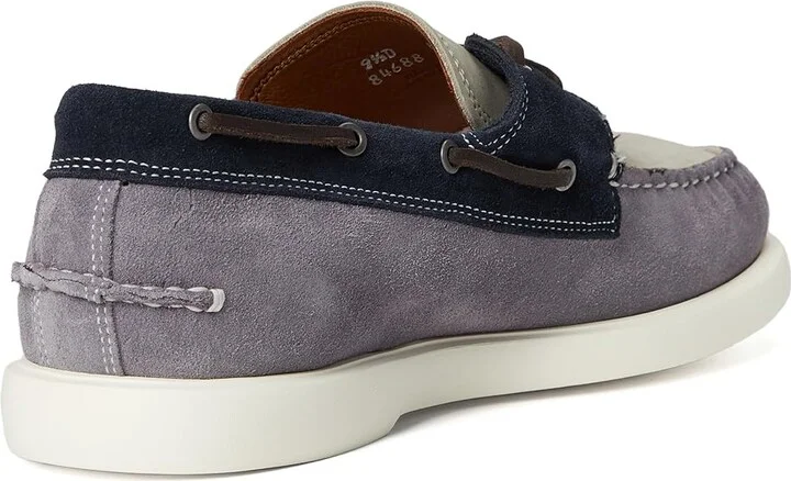 Allen Edmonds Panama Boat Shoes Men's Slip on Shoes Steel Blue Mix Leather : 11 D (M), Leather/Suede - Image 4