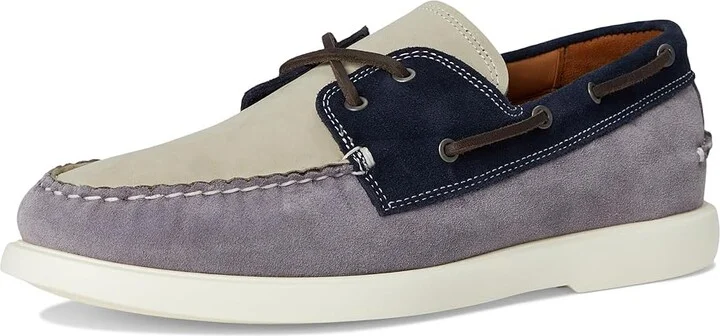 Allen Edmonds Panama Boat Shoes Men's Slip on Shoes Steel Blue Mix Leather : 11 D (M), Leather/Suede - Image 5