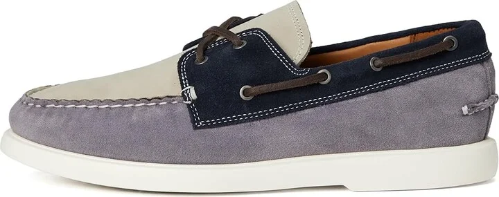 Allen Edmonds Panama Boat Shoes Men's Slip on Shoes Steel Blue Mix Leather : 11 D (M), Leather/Suede - Image 6