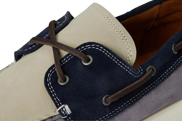 Allen Edmonds Panama Boat Shoes Men's Slip on Shoes Steel Blue Mix Leather : 11 D (M), Leather/Suede - Image 7