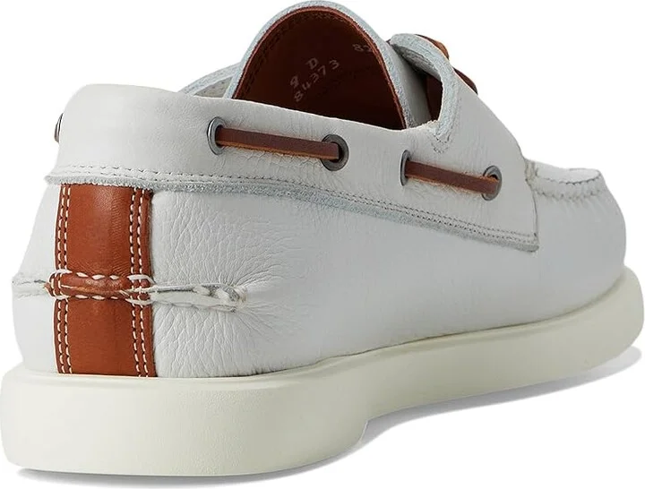 Allen Edmonds Panama Boat Shoes Men's Slip on Shoes White Leather : 12 D (M), Leather/Suede - Image 4