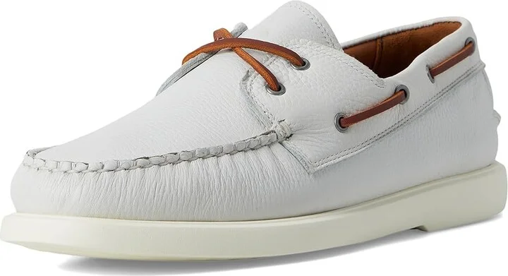 Allen Edmonds Panama Boat Shoes Men's Slip on Shoes White Leather : 12 D (M), Leather/Suede - Image 5