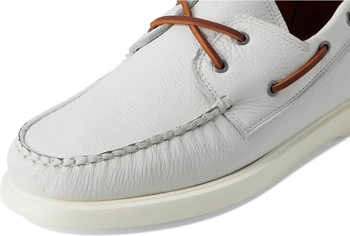 Allen Edmonds Panama Boat Shoes Men's Slip on Shoes White Leather : 12 D (M), Leather/Suede - Image 7