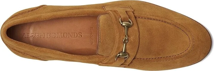 Allen Edmonds Randolphbit Penny Loafers Men's Lace Up Wing Tip Shoes Wheat Suede : 10.5 D (M), Leather - Image 2